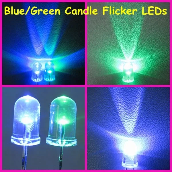 3.0-3.5V 3mm 5mm Candle flickering LEDs Orange/Amber ( CE & RoHS Compliant )