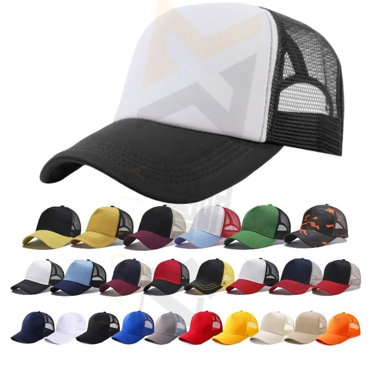 Wholesale Hip Hop Blank Custom Logo 5 Panel Sport Gorras Gorros Embroidery Cotton Print Dad Baseball Mesh Foam Hat Trucker Cap