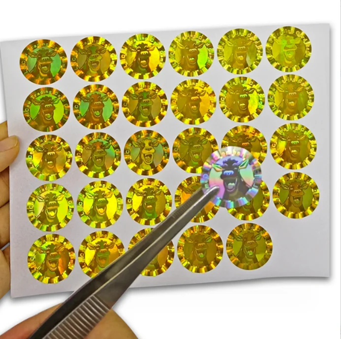 Permanent adhesive paper round label stickers individual die cut label for promotion