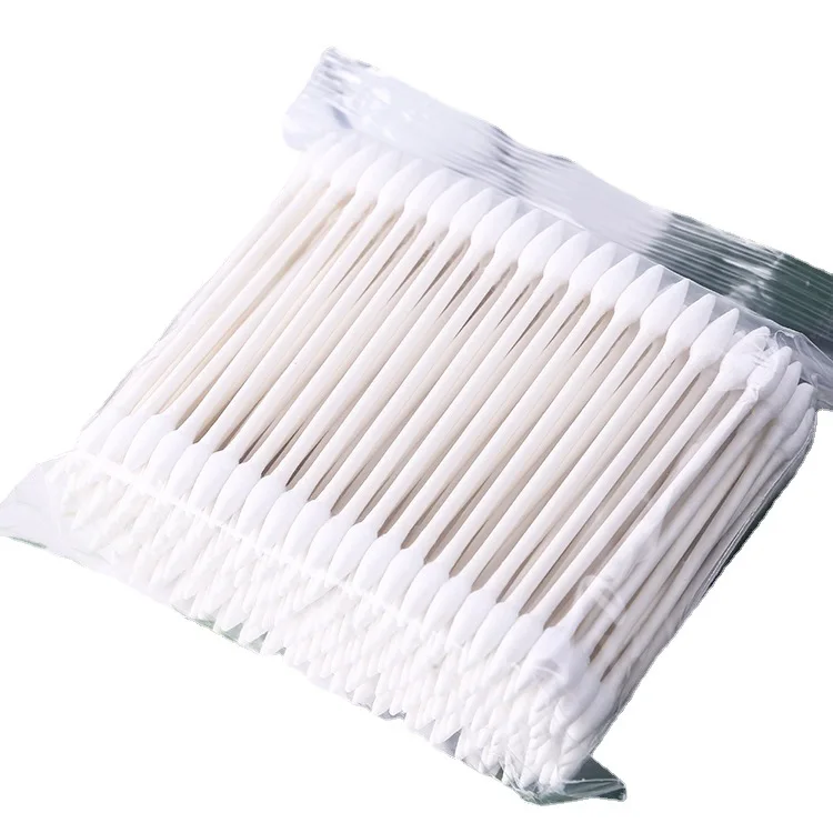 200pcs eco friendly Disposable double pointed makeup cotton swab ear cleaning cotton buds
