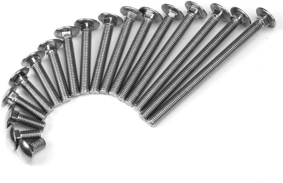 Factory Wholesale Cheap Price M6 Carriage Bolts Stainless Steel Round Head Square Neck Screws Coach Bolt