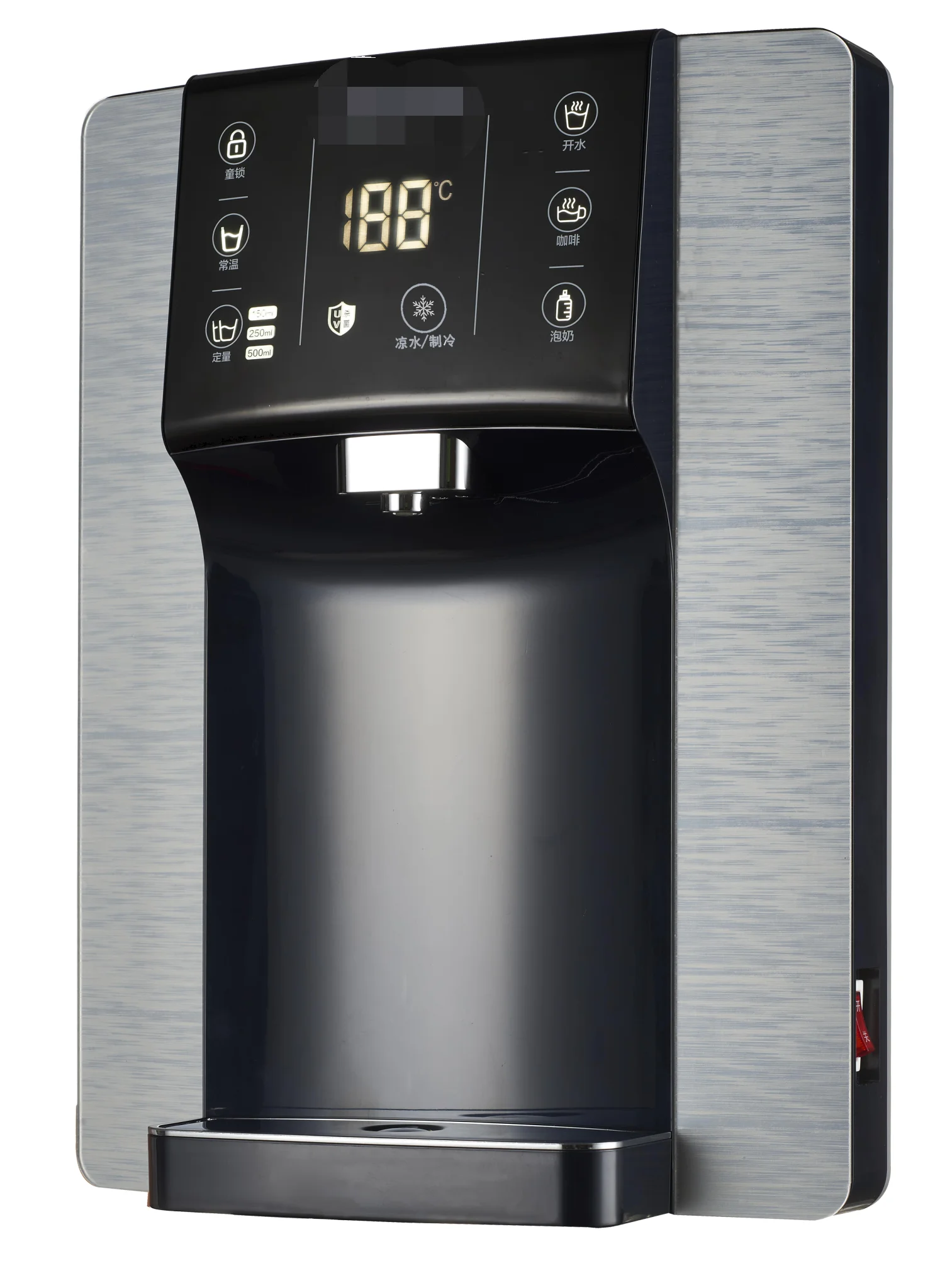 family office use white  large screen temperature display wall-mounted hot and cold pipeline water dispenser