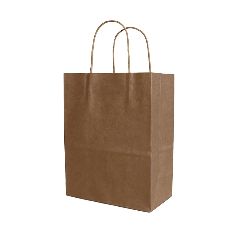  Wholesale Sac Paper Bag Kraft Custom Logo Printed Biodegradable Delivery Products Packaging with Customized