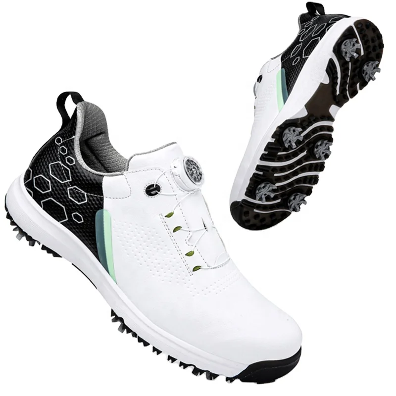 Custom Handmade Shoes Golf Clubs Chaussure De Golf For Wholesales rubber sole golf shoes