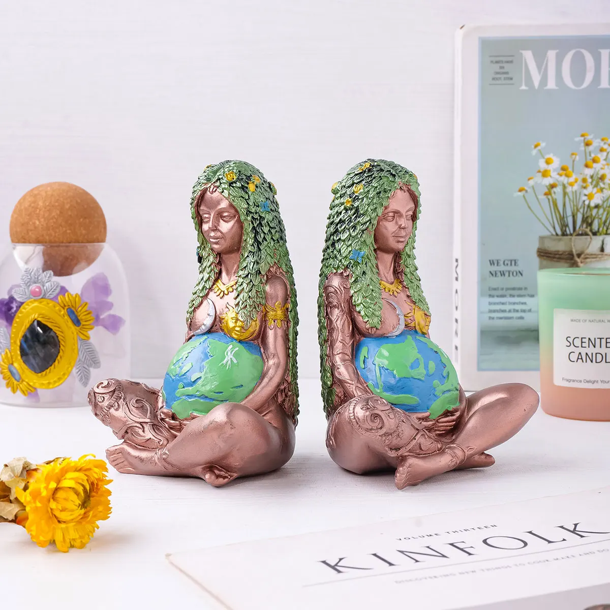 Natural Healing Big Size Figurine Mother Earth For Home Decoration Gifts
