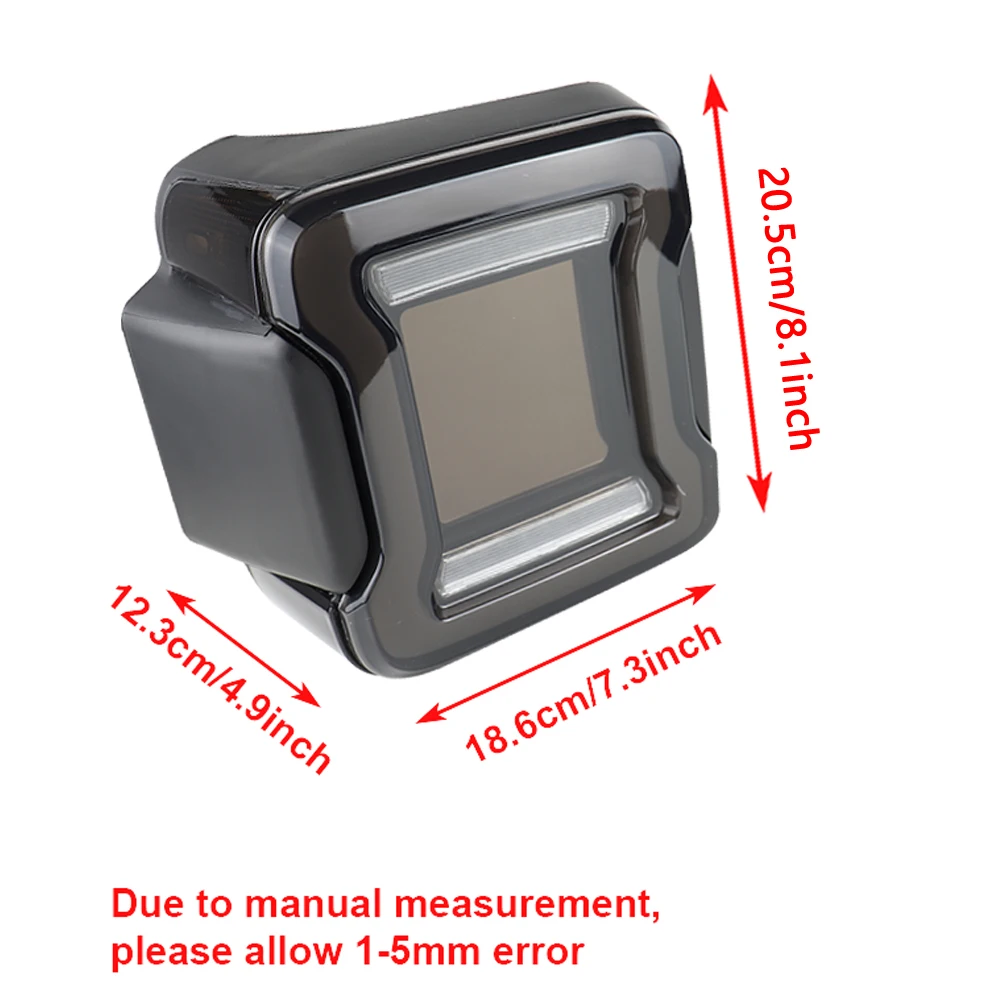 LED Rear Tail Lights Smoked Lens  Reverse Brake Light for Jeep Wrangler JL 2018 2019 2020 2021 2022 2023