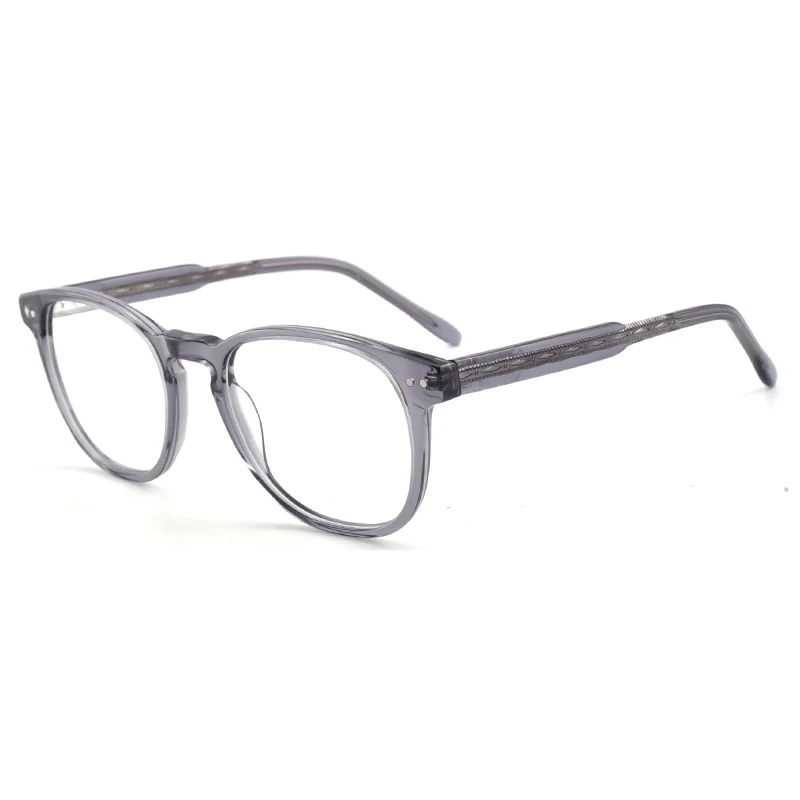 Fashion hot-sale high quality luxury designer brand acetate optical glasses frame retro rivet computer blue light glasses