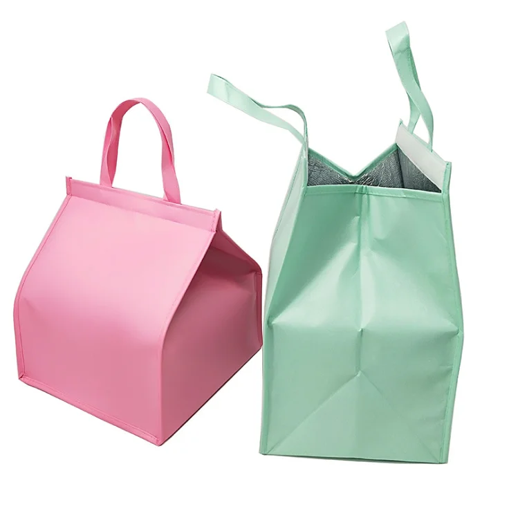 Wholesale Fashion Durable Pouch Tote Promotional Cake Food Ice Cream Insulated Pp Non Woven Cooler Bag