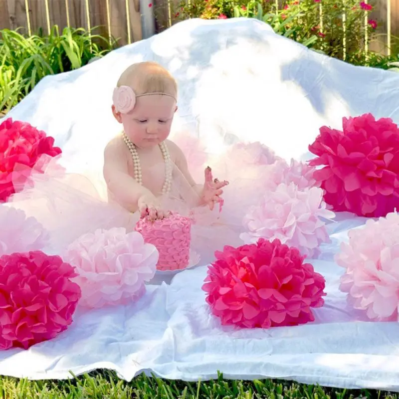 
wholesale customization 10 inch birthday party wedding decoration handmade paper pompoms paper flower ball 