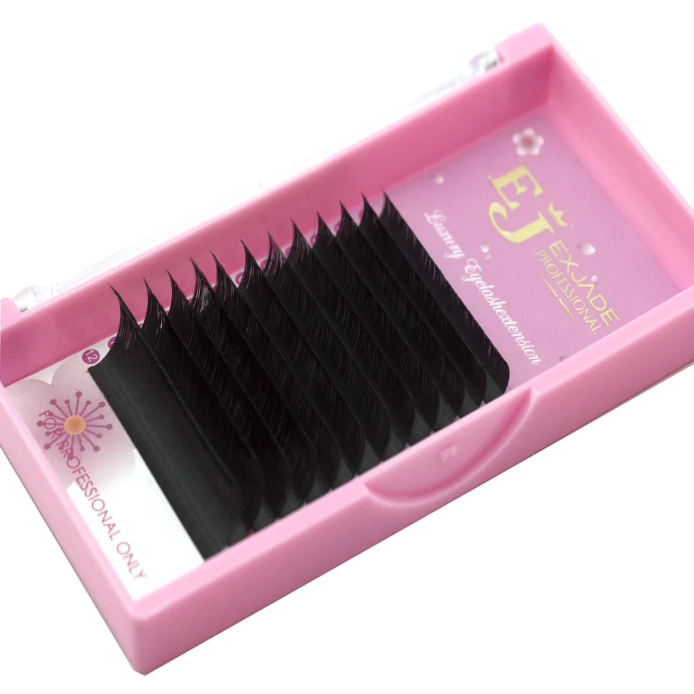 
EJ best seller korean pbt easy fanning Real soft Faux mink false lash bulk individual Eyelash Extension professional supplies 