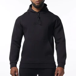 Mens custom logo oversized streetwear blank organic cotton tech fleece heavyweight essentials embossed hoodie for men