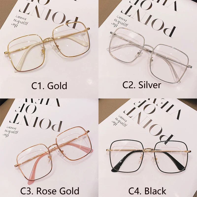 Outdoor Photochromic Anti Radiation Shades Glasses Woman Square Metal Frame blue light blocking glasses photography glasses