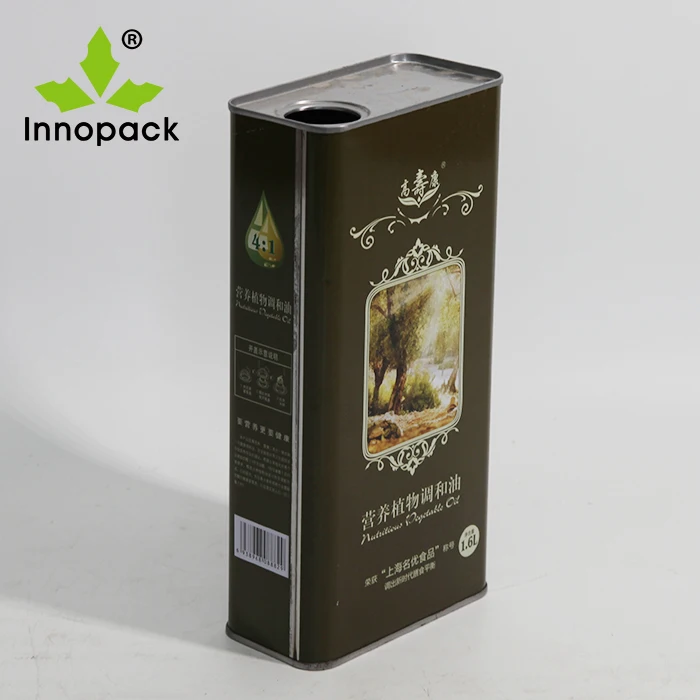 Empty Rectangular Tin Cans With Factory Price For Olive Oil Metal Cans With Lids