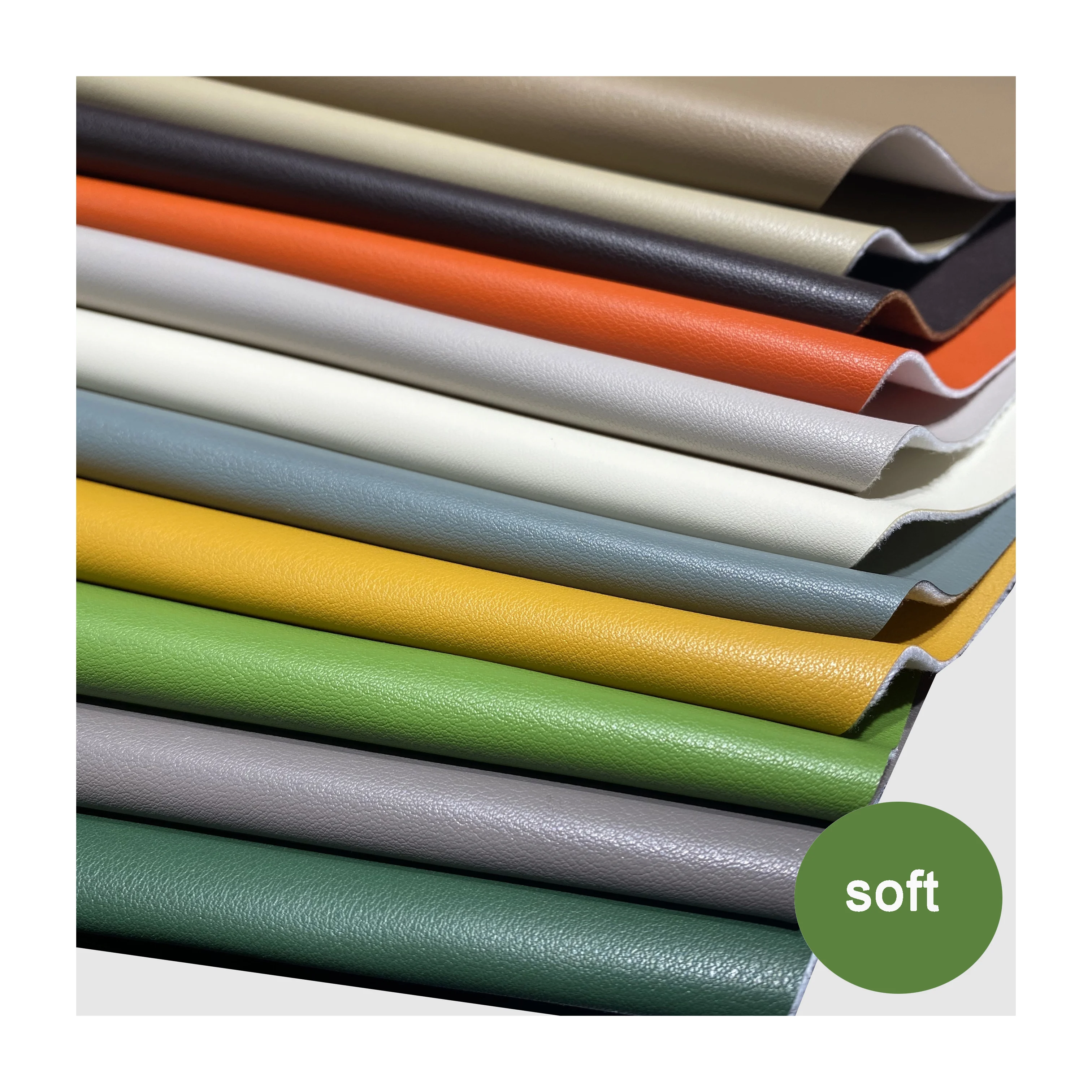 Solvent-free lambskin grain 1.2mm suitable for pillowcases, sofas, etc.faux leather pillow case custom