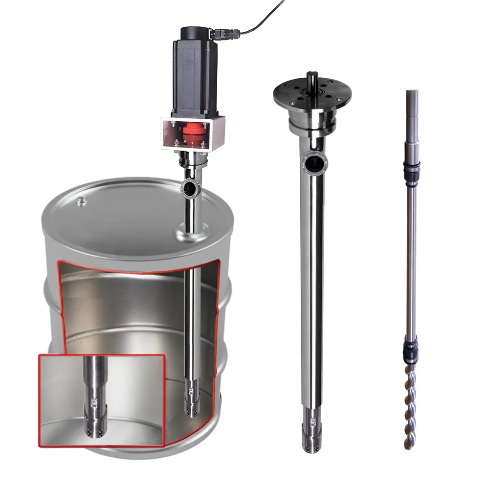 High viscosity screw drum pump penumatic barrel  for viscous materials progressive cavity pneumatic drum pump