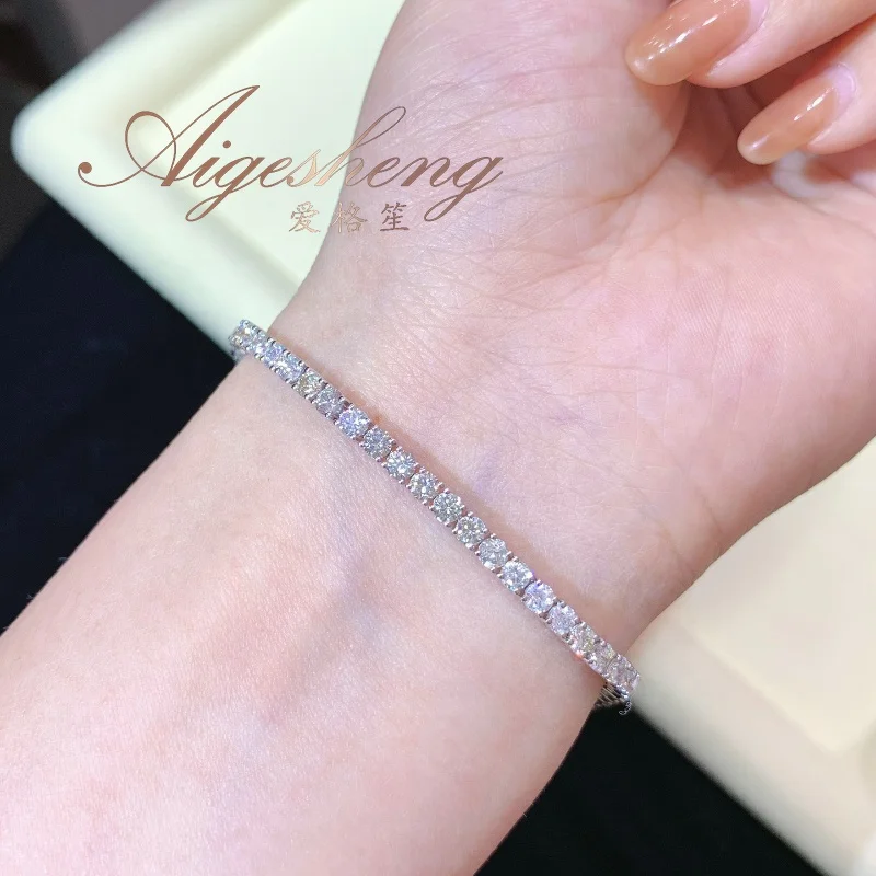 Aigesheng Luxury Designer Bracelet Charms For Jewelry Making 18K Real Gold Natural Diamond Women Jewelry