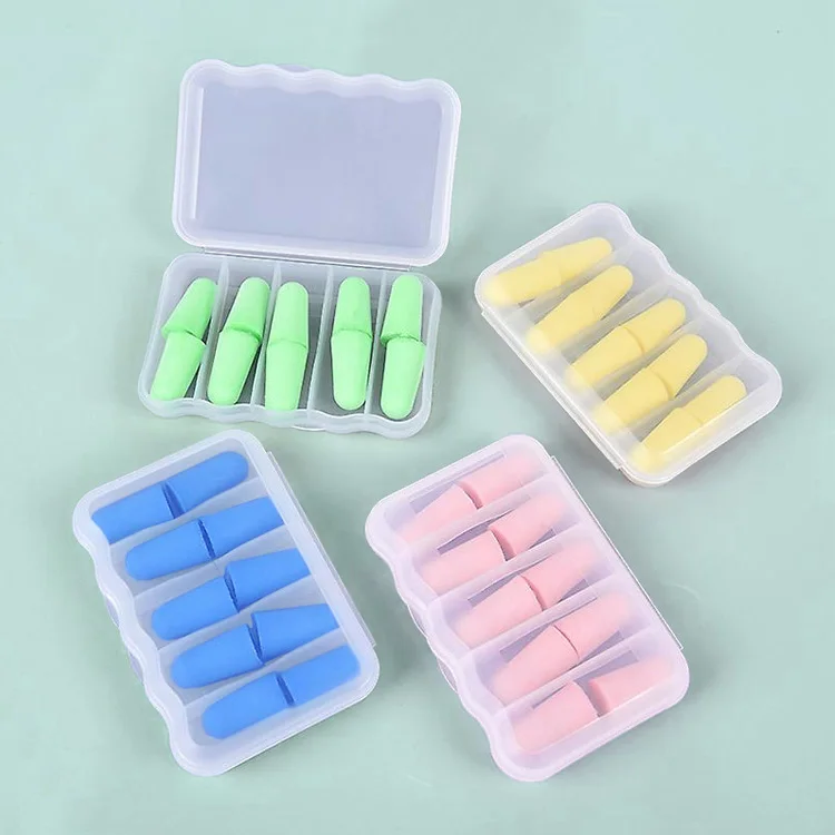 5 Pairs Soundproof Earplugs Foam Ear Plugs Sleep Earplugs Noise Reduction Ear Plugs for Sleeping