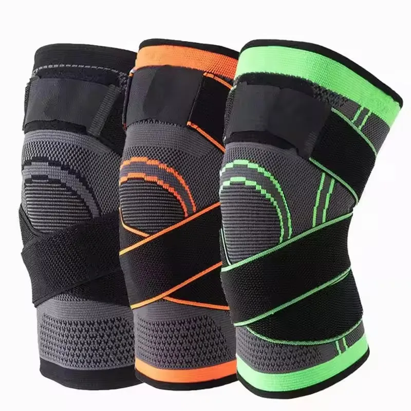 Nylon Lycra hygroscopic Knee Pads Braces Sports Support Kneepad Men Women for Running Fitness Elastic Wrap Brace Gym Knee Pads