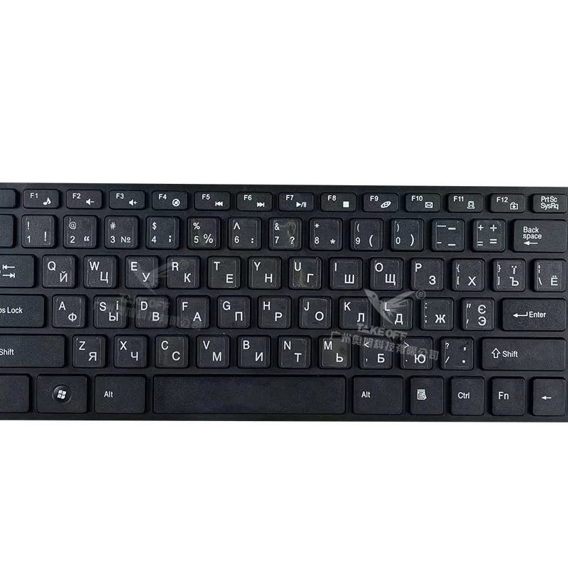 Hot sale transparent glossy Ukraine keyboard stickers  language keyboard sticker