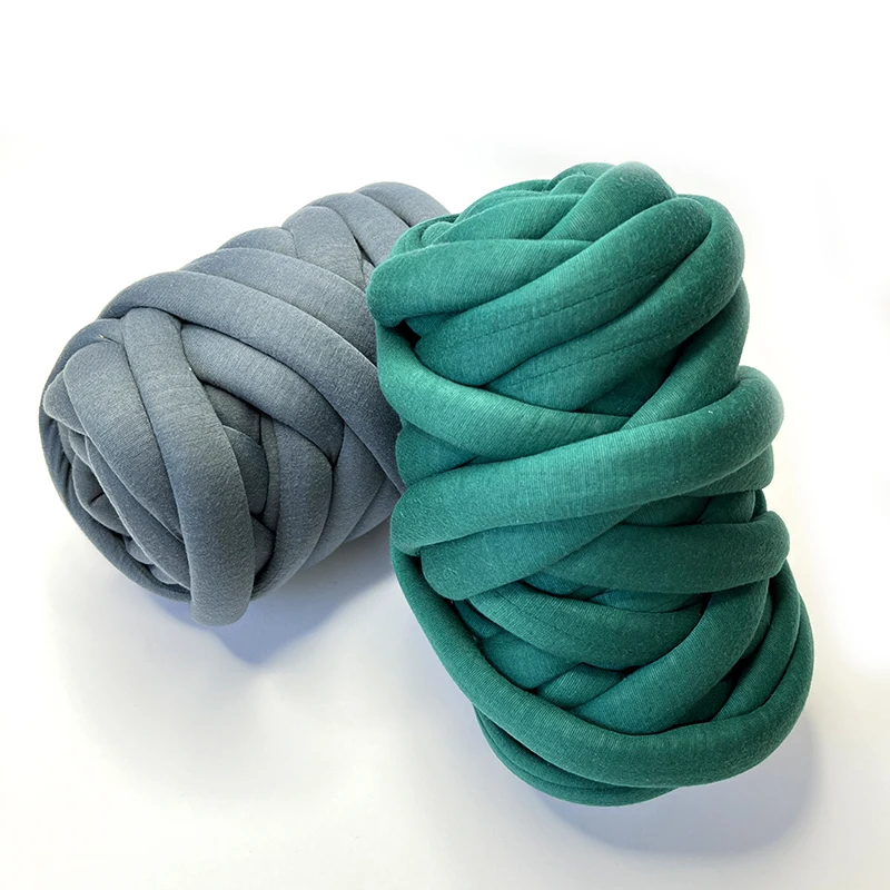 Popular Soft Hand Knitting Chunky Crochet Woven Blanket Core Spun Yarn for Crochet