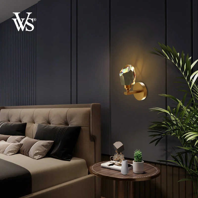 
Роскошная прикроватная лампа VVS, настенные светодиодные лампы для отеля, декоративный медный настенный светильник для помещений  (1600222349695)