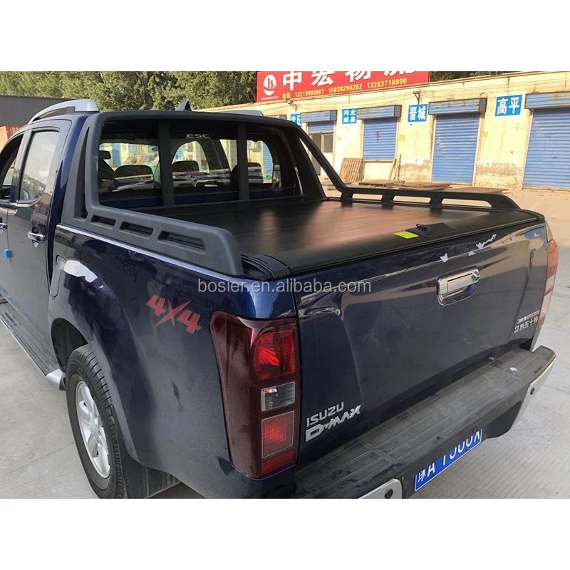 New arrival aluminum retractable pickup roller shutter rear tonneau cover isuzu
