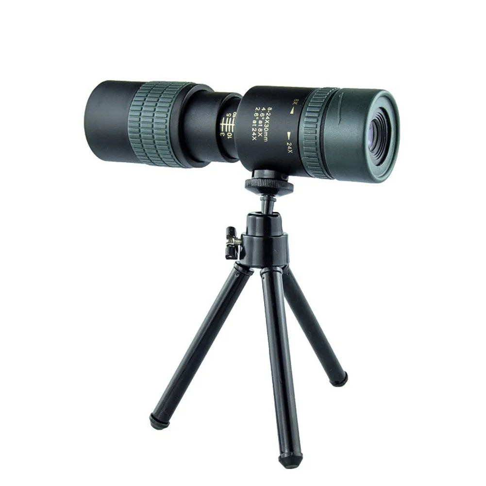  Миниатюрный монокулярный телескоп 8-24x30 с супер телеобъективом и зумом для телефонов на большие