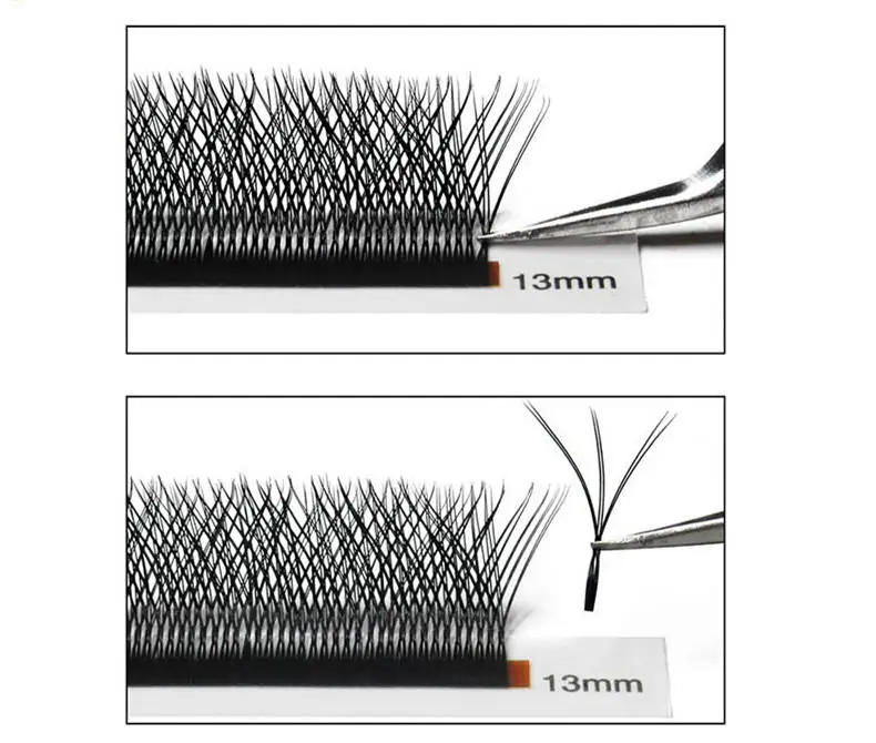 High quality 0.07mm Premade volume fans eyelash extensions 3D W Lash J B C D DD Curl qingdao eyelash