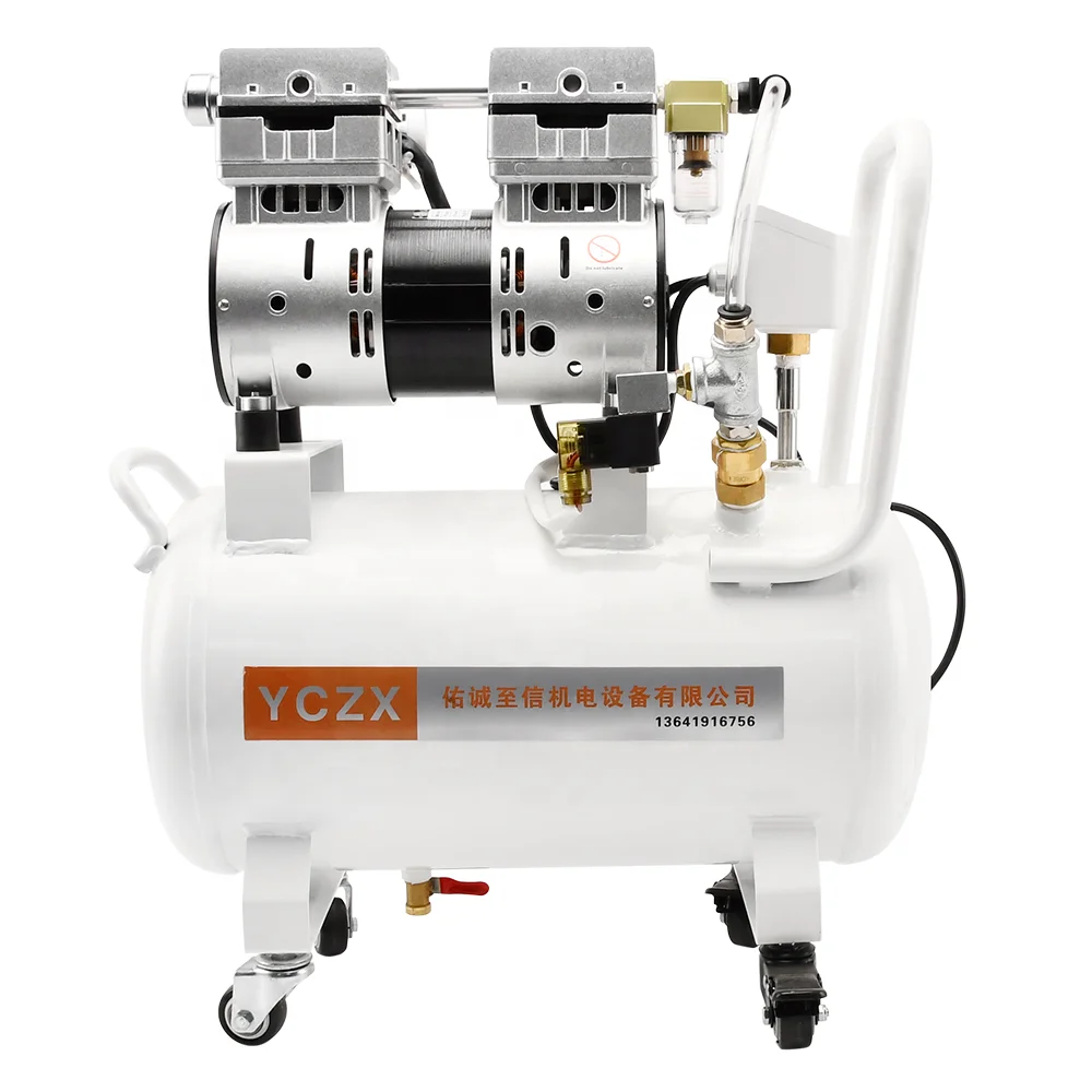 FVN-180H 220V 600W 120L/min -98KPa Industrial Mini Electric Oil Free Piston Air Pressure Vacuum Pump With 20L Air Pressure Tank