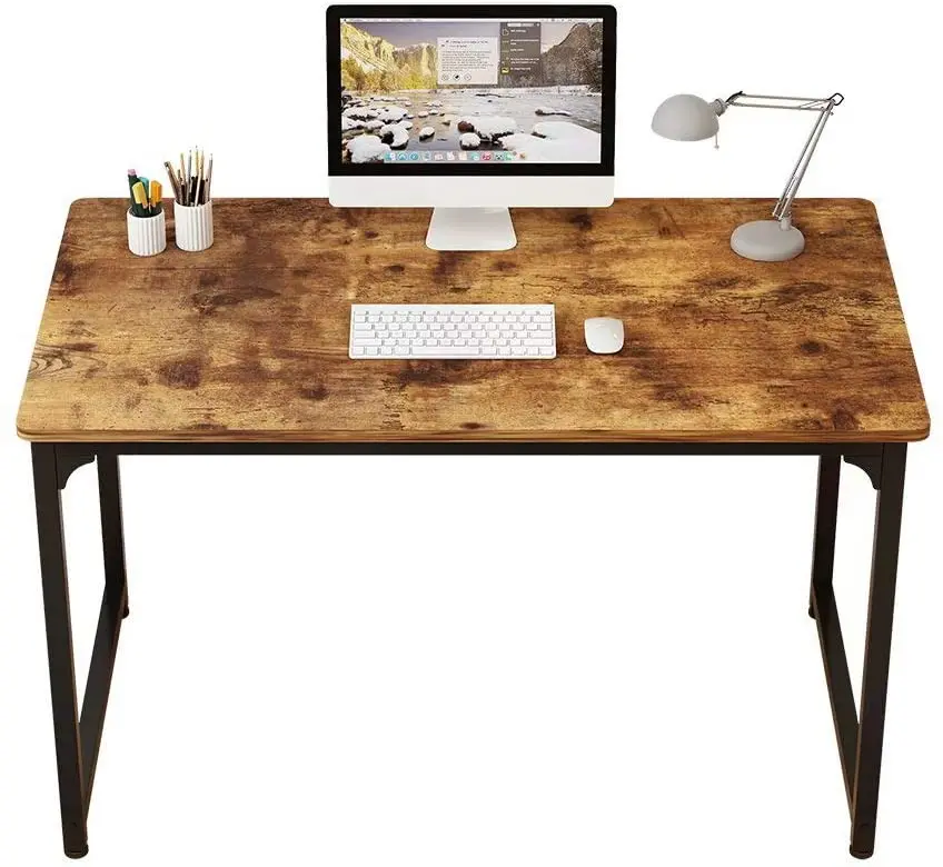 
NO.2406 Customized Size Computer Desk, Home Office Desk with two legs metal and wood material living room table 