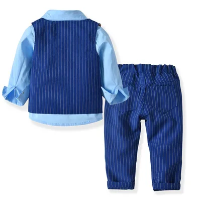 Gentleman Double West Birthday Party Suits Baby Children Kids Suit Baby boy Kids Suit for Boys
