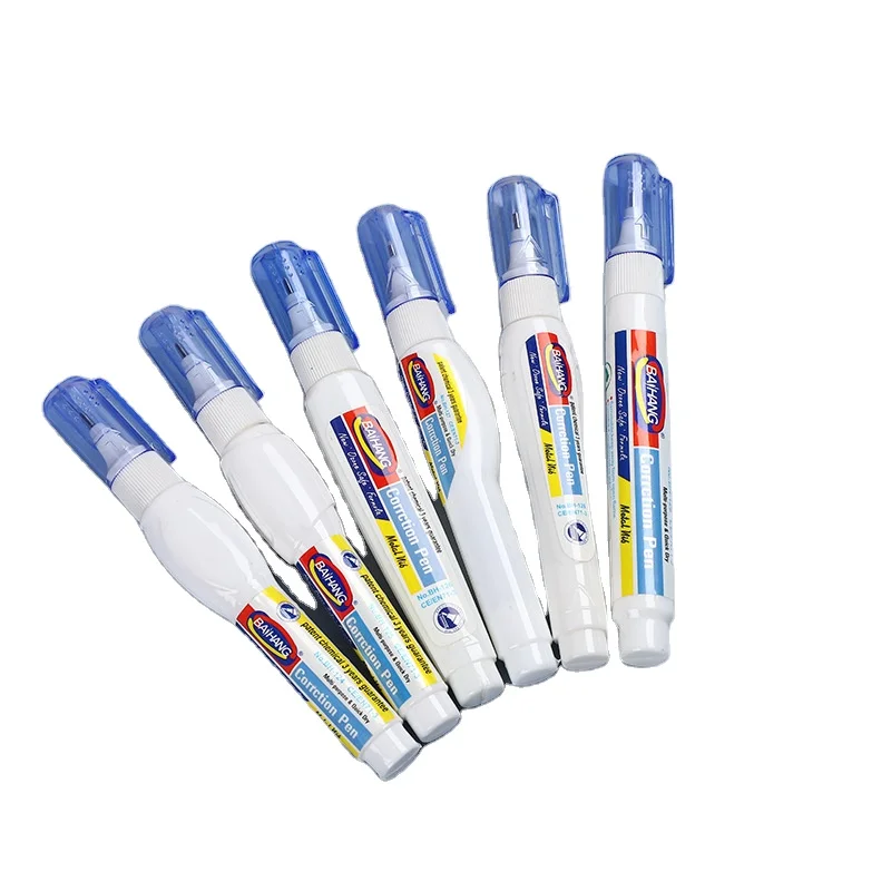 Longorgeous  Fine Tip Fluid Correction Pen Squeeze Correction Pen Correction Fluid White Out for Office Supplies