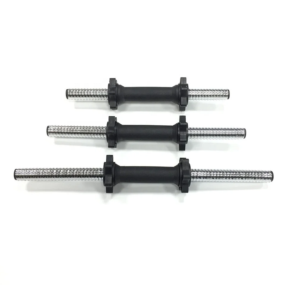 High Quality Cheap Chrome Threaded Hollow Dumbbell Bar With Rubber Grip