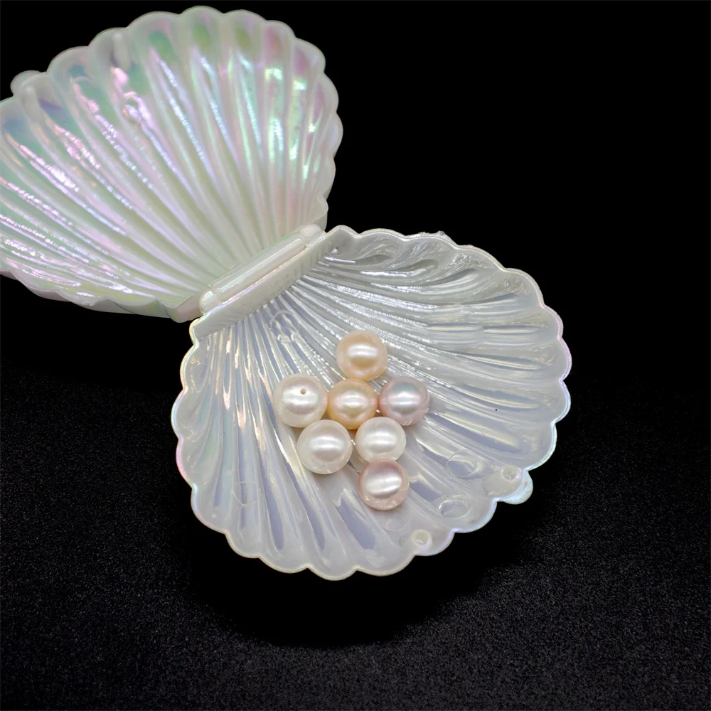 
Wholesale Natural Freshwater Round Bread Pearl 3A Grade Half Hole Loose Bead Accessories 