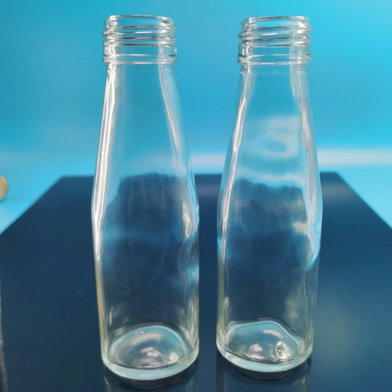 Portable Conical Small 100ml 180ml Liquor Vodka Spirit Red Wine Glass Bottle beverage Juice Drink Bottle With  Aluminum Lid