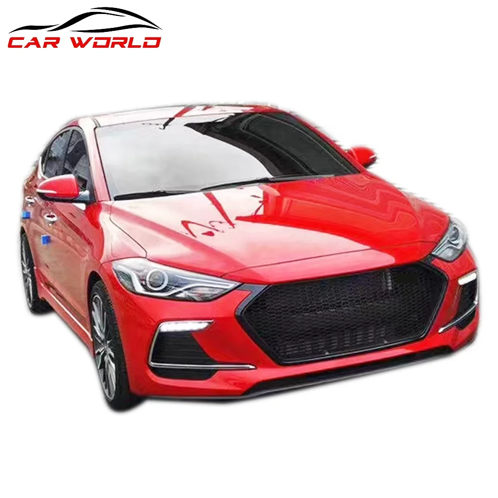 Car Face Kit For HYUNDAI 2016-2019 Elantra Car  Body kit  For Elantra 2017 Modified  Sport Model Plastic Material