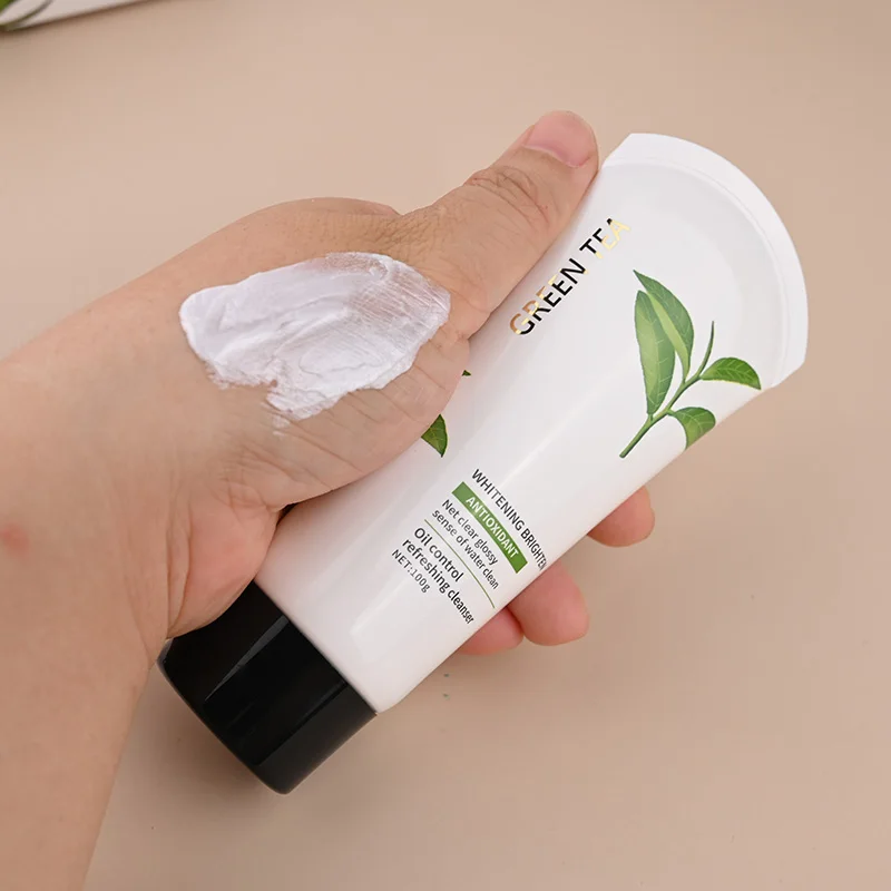 Deep Cleaning Green Tea Face Cleanser Refreshing Anti Acne Moisturizing Foam Plant Amino Acid Facial Cleanser