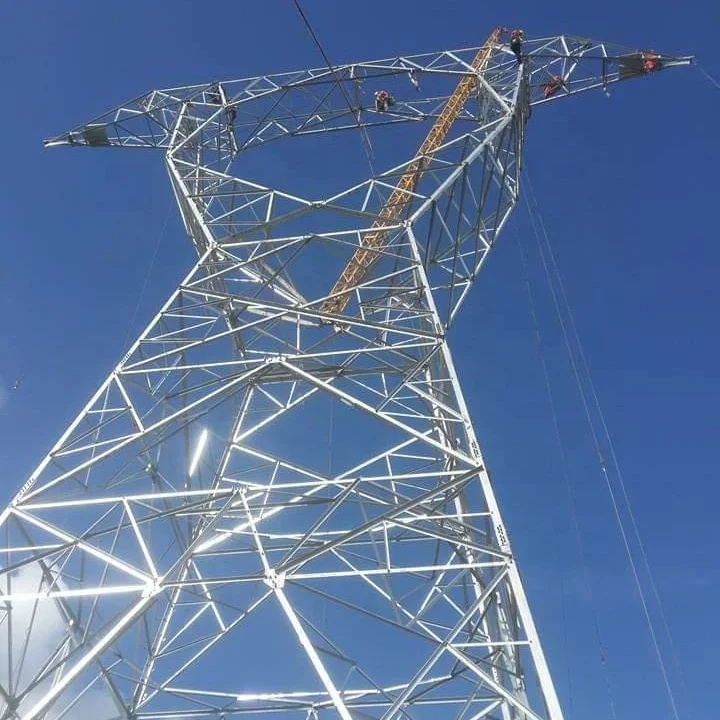 
Transmission line steel lattice tower with hot dip galvanized and related accessories 