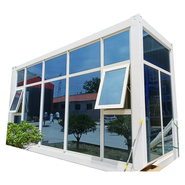 MGO PVC Floor Real Estate Stainless Steel Door container house Hotel Flat Pack Modern White container houses