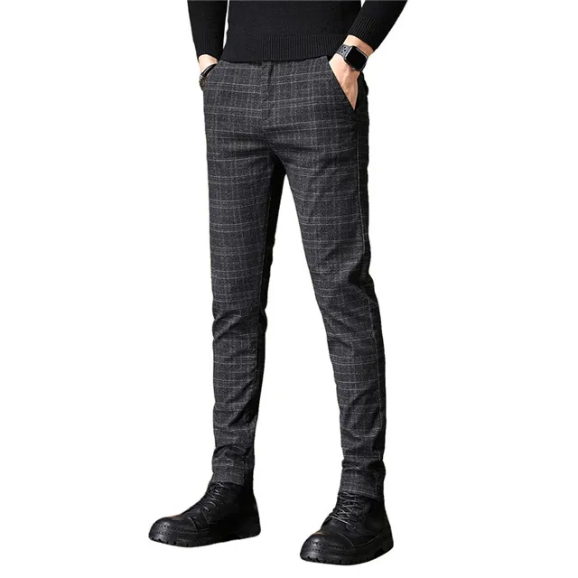 
2019 OME latest trousers casual check pencil pants narrow trousers new style 2013 men casual pants trousers 
