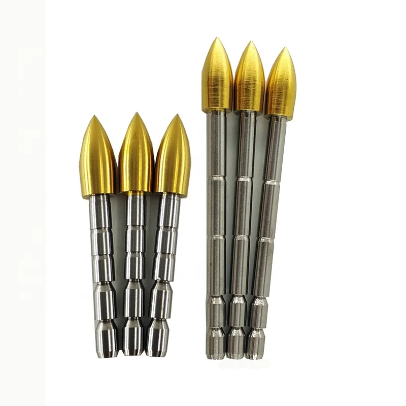 Оборудование для стрельбы из лука золотого цвета tungsten point x10 вставных точек