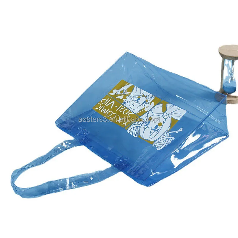 custom shopping tote bag vinyl pvc little neon bag suppliers Plastic Gift Bag