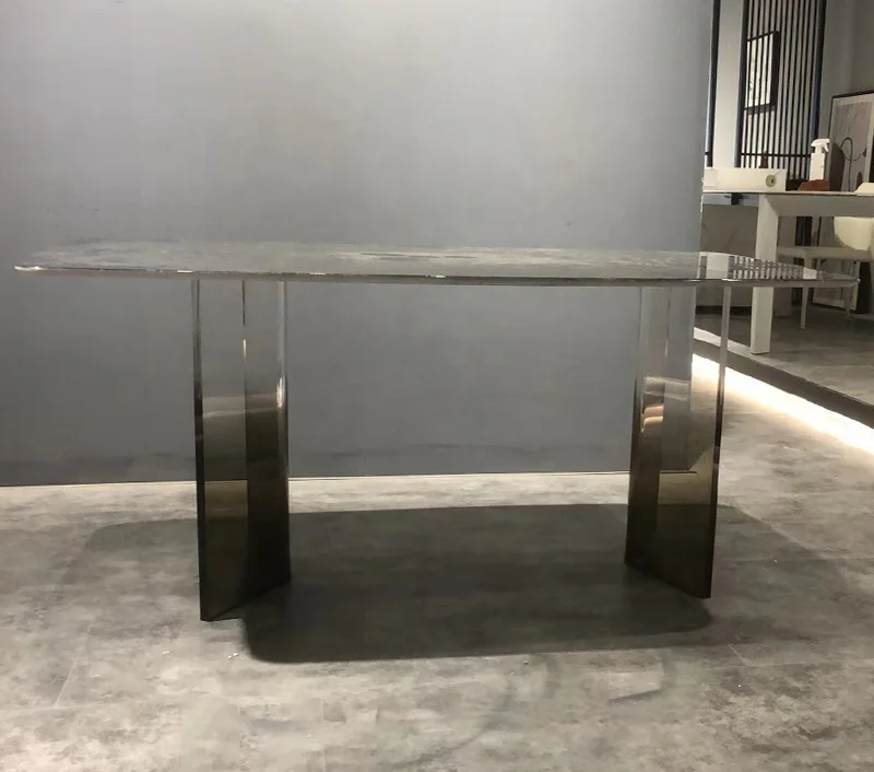 Curve Acrylic Furniture Leg Manufacture Color Plastic Foot For Table Custom