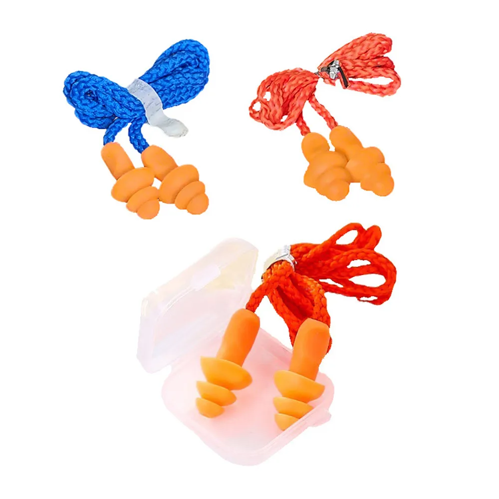 Silicone Noise-Cancelling Earplugs with Cord Hearing Protection Earplugs