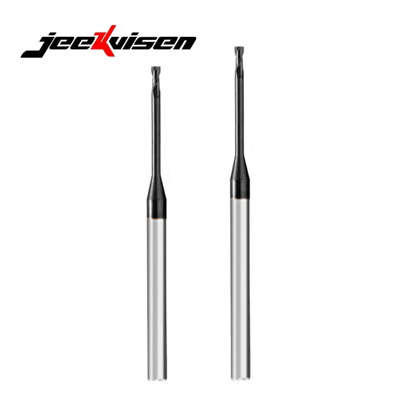 High Quality 0.8-1.2 Mm End Mill Tungsten Steel Coated 2-Flute Deep Groove Milling Cutter Carbide Endmill