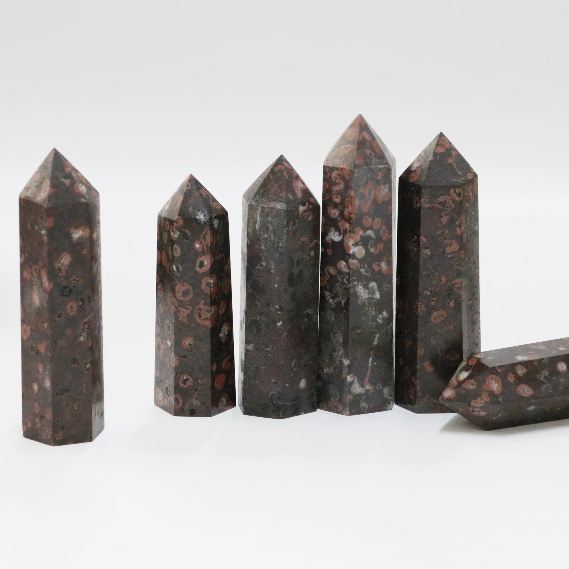 Plum blossom tourmaline tower new product natural crystal stones quartzs wand for home decoration