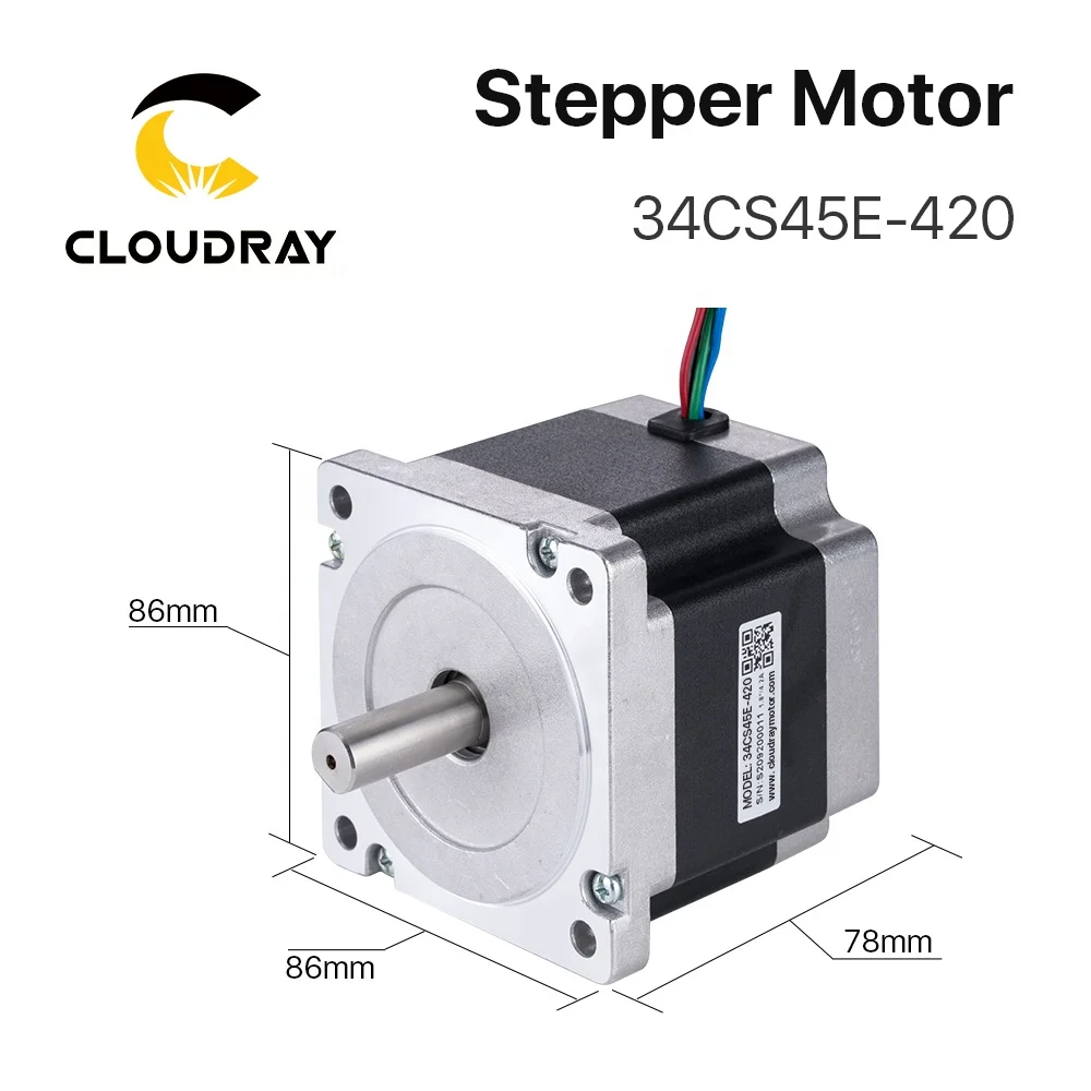  Cloudray CM25 Nema34 2 фазы L78 S12.7 шаговый двигатель 1 722 V 4.2A 4.5N.m для станка с ЧПУ