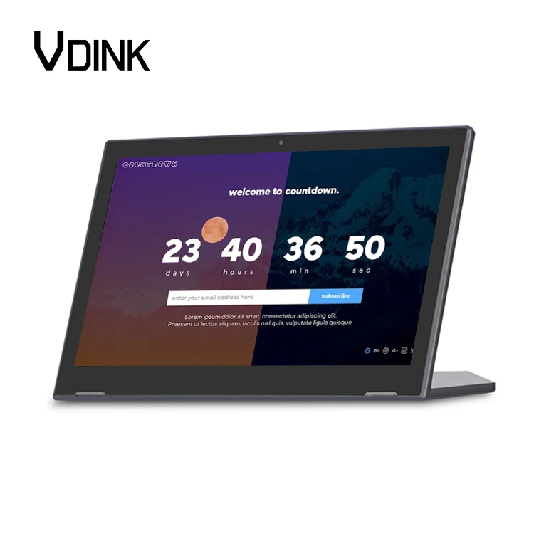 Vdink L Type 13.3 Inch Touch Screen Display OEM Smart Interactive Customer Feedback Evaluator Desktop Android Tablet Pc