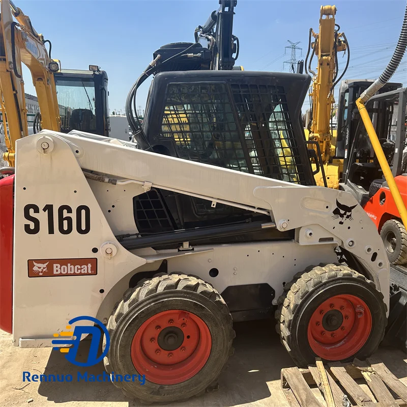 Подержанный погрузчик с бортовым рулевым погрузчиком Bobcat S160 б/у S70 S16 поворотом для продажи