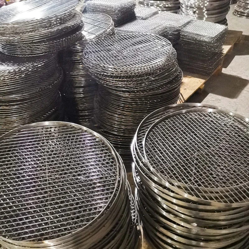 BBQ wire mesh grill grate easy to clean stainless steel grill grid 18inch round grill grid with great heat resistant performance